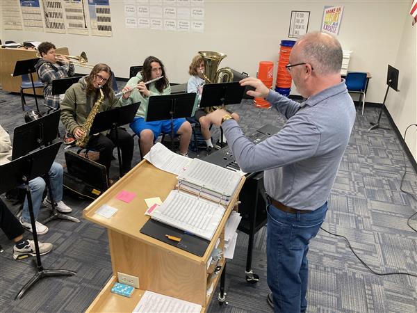  Students playing instruments